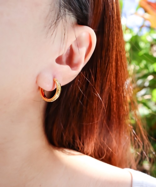 IRIEBEACH(アイリービーチ)の「Dome hoop pierce/【ハワイアンジュエリー】【サージカルステンレス】【金属アレルギー対応】【IRIEBEACH / アイリービーチ】つけっぱなしOK(ピアス(片耳用)・レディース・シルバー/ゴールド/ピンク・FREE)」の8枚目の写真