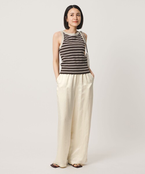 BEAUTY&YOUTH UNITED ARROWS（ビューティーアンドユースユナイテッドアローズ）の「アセテートサテン ワイド イージーパンツ ウォッシャブル/オフホワイト（その他パンツ・レディース・オフホワイト・S/M）」の4枚目の写真
