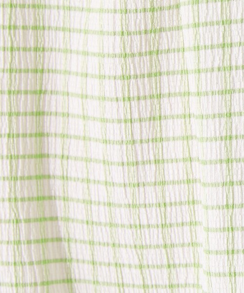INDIVI（インディヴィ）の「【UVケア／吸汗速乾】チェック柄タックボリュームスリーブトップス（Tシャツ/カットソー・レディース・ブラック系1/ネイビー系1/ホワイト系2/スモーキーグリーン系2・38/19/15 /13/05/34）」の17枚目の写真
