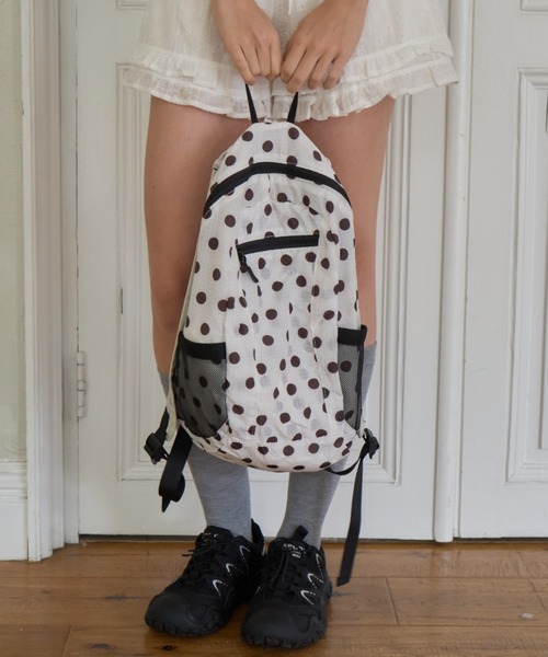 Birthday room(バースデイルーム)の「コンパクトドットナイロンバックパック/Compact Dot Nylon Backpack(バックパック/リュック・レディース・ホワイト/ピンク/ブラウン/ブルー/ブラック・FREE)」の10枚目の写真