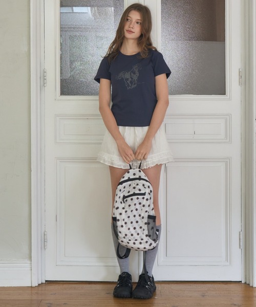 Birthday room(バースデイルーム)の「コンパクトドットナイロンバックパック/Compact Dot Nylon Backpack(バックパック/リュック・レディース・ホワイト/ピンク/ブラウン/ブルー/ブラック・FREE)」の11枚目の写真