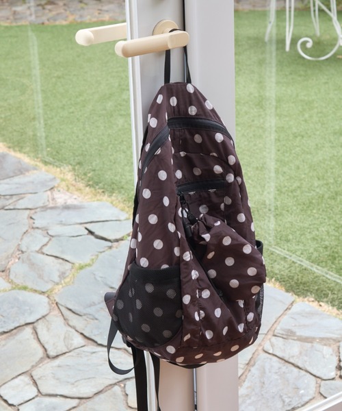 Birthday room(バースデイルーム)の「コンパクトドットナイロンバックパック/Compact Dot Nylon Backpack(バックパック/リュック・レディース・ホワイト/ピンク/ブラウン/ブルー/ブラック・FREE)」の12枚目の写真