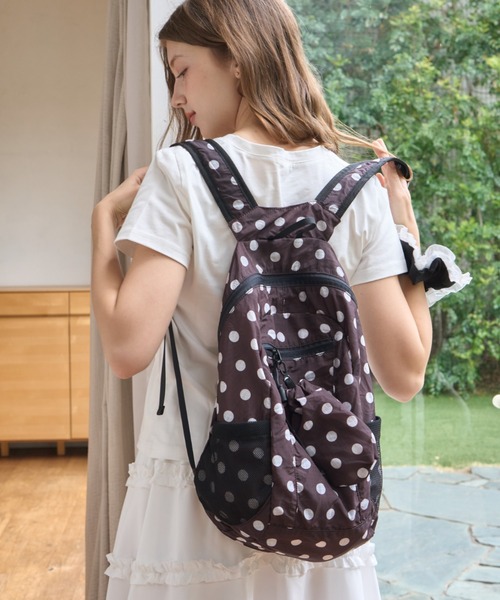 Birthday room(バースデイルーム)の「コンパクトドットナイロンバックパック/Compact Dot Nylon Backpack(バックパック/リュック・レディース・ホワイト/ピンク/ブラウン/ブルー/ブラック・FREE)」の15枚目の写真