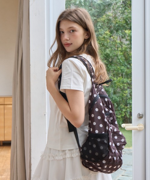 Birthday room(バースデイルーム)の「コンパクトドットナイロンバックパック/Compact Dot Nylon Backpack(バックパック/リュック・レディース・ホワイト/ピンク/ブラウン/ブルー/ブラック・FREE)」の20枚目の写真