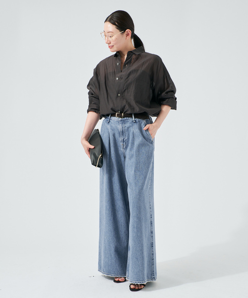 MANUELA(マヌエラ)の「MANUELA マヌエラ レザーベルト H;20mm スウェード 102254SU(ベルト・レディース・チャコールグレー・75)」の2枚目の写真