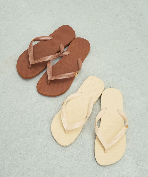 plage(プラージュ)の「HAVAIANAS / ハワイアナス 別注 PINS TOP SENSES サンダル(サンダル・レディース・アイボリー/ブラウン・24.5cm/23cm/22cm)」の7枚目の写真
