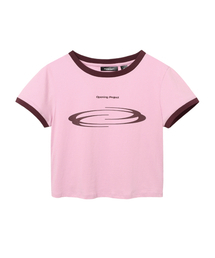 Opening Project（オープニングプロジェクト）の「W  Identity Ringer T Shirt - Pink（Tシャツ/カットソー）」