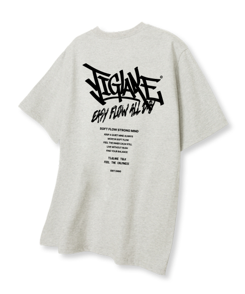TI.GLAKE（ティーグレイク）の「オールデイリーフ オーバーサイズ 半袖Tシャツ オートミール（Tシャツ/カットソー・メンズ・その他・LARGE/X-LARGE/XX-LARGE）」の3枚目の写真