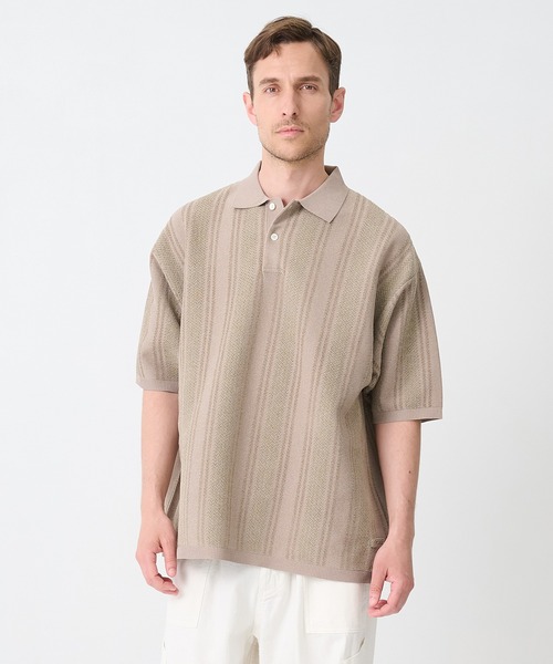 nanamica(ナナミカ)の「【nanamica / ナナミカ】Knit Polo Sweater(ニット/セーター・メンズ・ダークグレー/ベージュ・S/XL/L/M)」の1枚目の写真