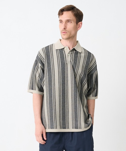 nanamica(ナナミカ)の「【nanamica / ナナミカ】Knit Polo Sweater(ニット/セーター・メンズ・ダークグレー/ベージュ・S/XL/L/M)」の2枚目の写真