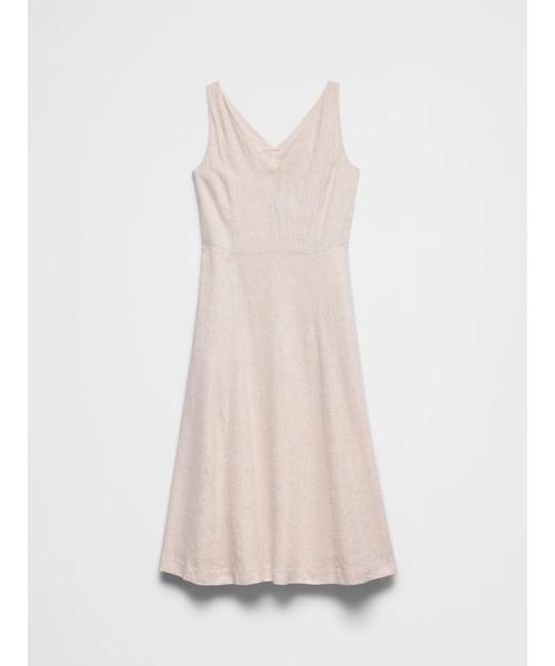 BANANA REPUBLIC FACTORY STORE(バナナリパブリック ファクトリーストア)の「BANANA REPUBLIC FACTORY STORE リネン ブレンド ドレーピー ミディ ワンピース(ワンピース・レディース・ブラック/ナチュラル・L/M/S/XS)」の9枚目の写真