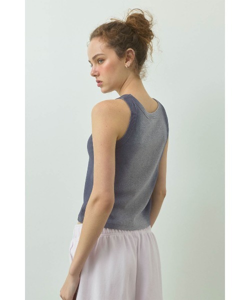 ALEXIA STAM(アリシアスタン)の「Sprayed Rib Tank Top /スプレー加工タンクトップ(タンクトップ・レディース・グレー/チャコールグレー・S/M)」の8枚目の写真