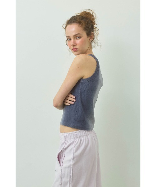 ALEXIA STAM(アリシアスタン)の「Sprayed Rib Tank Top /スプレー加工タンクトップ(タンクトップ・レディース・グレー/チャコールグレー・S/M)」の9枚目の写真