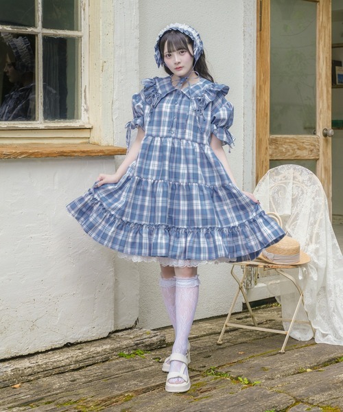 クティールとレトロ】チェックティアードミニワンピース（ワンピース