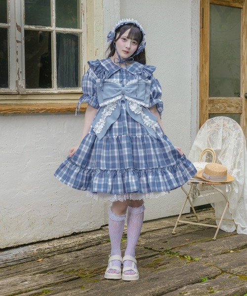 クティールとレトロ】チェックティアードミニワンピース（ワンピース
