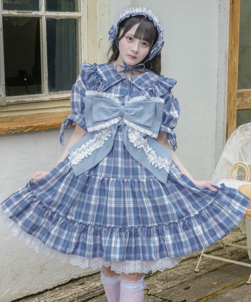 kutir(クティール)の「【クティールとレトロ】チェックティアードミニワンピース(ワンピース・レディース・レッド/ピンク/グリーン/オレンジ/イエロー/パープル/ブルー・FREE)」の20枚目の写真
