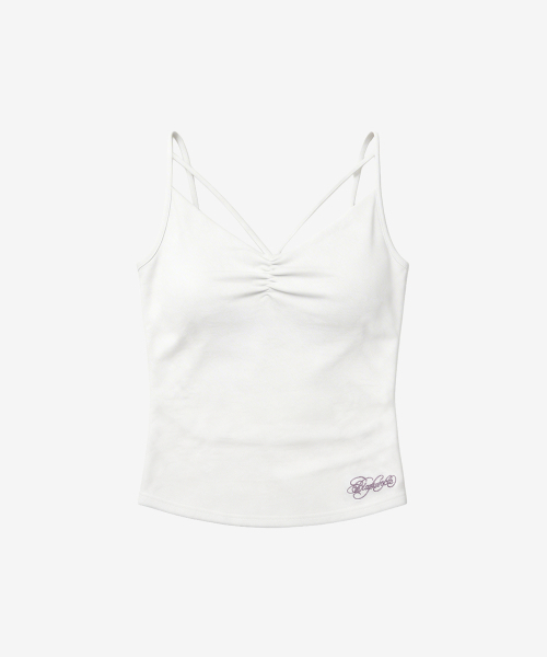 BLACKPURPLE(ブラックパープル)の「ヴェラストラップノースリーブ_ホワイト(Tシャツ/カットソー・レディース・ホワイト・FREE)」の3枚目の写真