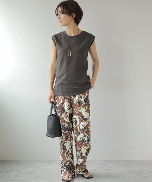 JOURNAL STANDARD relume（ジャーナルスタンダード　レリューム）の「《追加》TCダンボールノースリーブ（Tシャツ/カットソー・レディース・グレー/ブラック/バーガンディー/ブラウン/ホワイト・FREE）」の7枚目の写真
