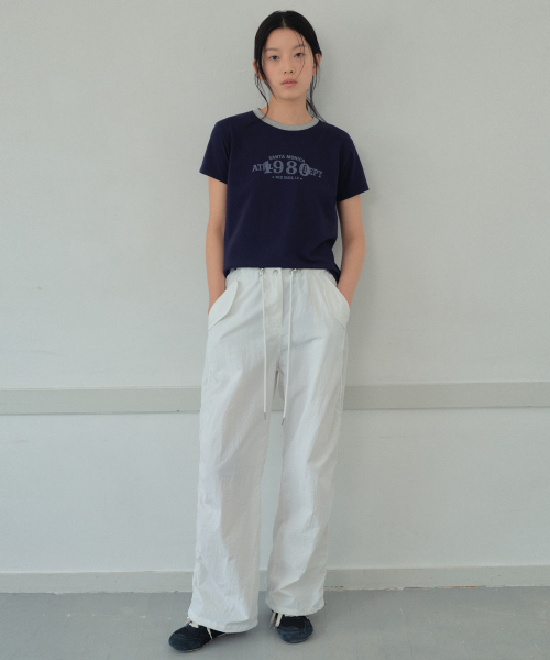 WEDNESDAYOASISFORWOMEN(ウェンズデー オアシス フォー ウーマン)の「ストッパーシェリングナイロンパンツ_IVORY(WB6PT26)(その他パンツ・レディース・アイボリー・FREE)」の2枚目の写真
