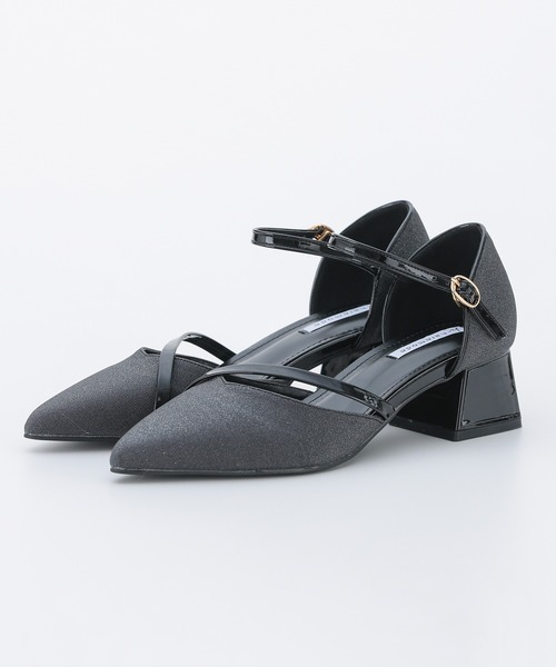 haremode（ハレモード）の「【haremode】ミラージュチャンキーヒールパンプス/3424（パンプス・レディース・ベージュ/シルバー/ブラック・22.5cm/23cm/23.5cm/24cm/24.5cm）」の2枚目の写真