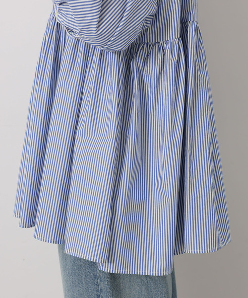 JOURNAL STANDARD LUXE（ジャーナルスタンダード　ラックス）の「タイプワッシャーギャザーブラウス（シャツ/ブラウス・レディース・ブルー/ホワイト系その他・FREE）」の16枚目の写真