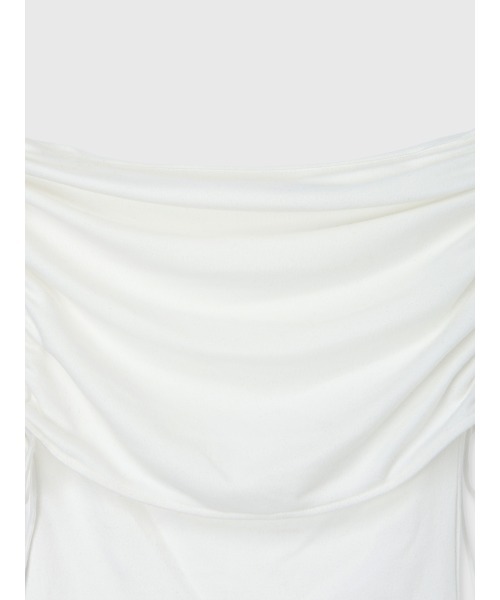 EIMY ISTOIRE(エイミーイストワール)の「PEACH OFFSHOULDER TOPS(Tシャツ/カットソー・レディース・ブラック/ライトピンク/ホワイト・F)」の21枚目の写真