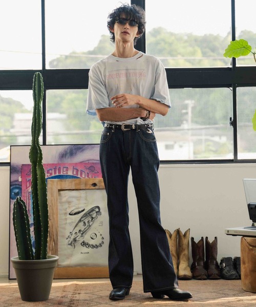 FACCIES（ファチーズ）の「【FACCIES】AGINGA FADE TEE(HEARD)（Tシャツ/カットソー・メンズ・ブラック/クリーム/ライトブルー・2/1）」の6枚目の写真