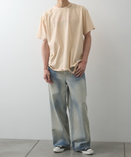 FACCIES（ファチーズ）の「【FACCIES】AGINGA FADE TEE(HEARD)（Tシャツ/カットソー・メンズ・ブラック/クリーム/ライトブルー・2/1）」の15枚目の写真