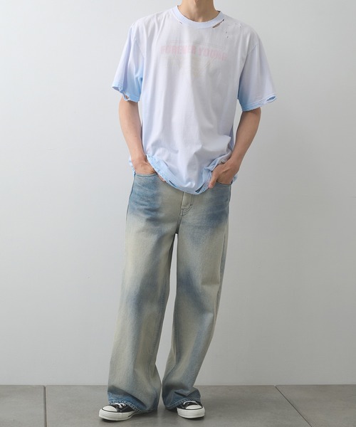 FACCIES（ファチーズ）の「【FACCIES】AGINGA FADE TEE(HEARD)（Tシャツ/カットソー・メンズ・ブラック/クリーム/ライトブルー・2/1）」の22枚目の写真