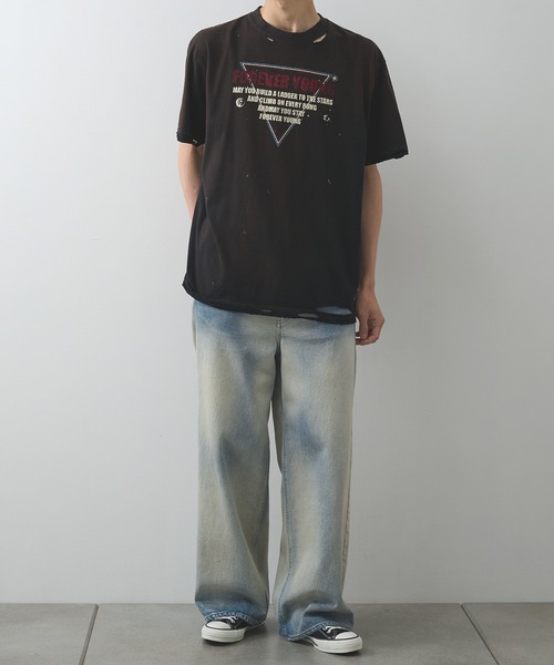 FACCIES（ファチーズ）の「【FACCIES】AGINGA FADE TEE(HEARD)（Tシャツ/カットソー・メンズ・ブラック/クリーム/ライトブルー・2/1）」の8枚目の写真