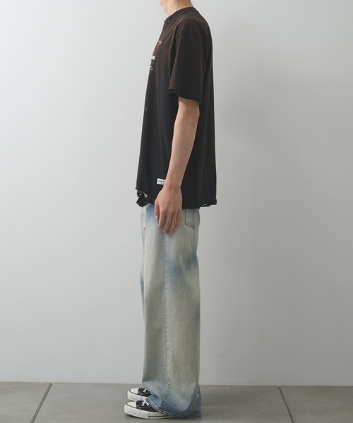 FACCIES（ファチーズ）の「【FACCIES】AGINGA FADE TEE(HEARD)（Tシャツ/カットソー・メンズ・ブラック/クリーム/ライトブルー・2/1）」の9枚目の写真