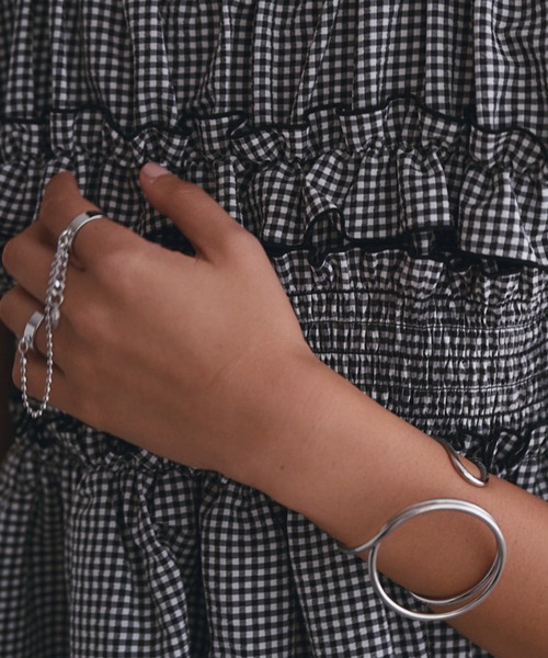 SOEMIN(ソミン)の「Ball chain double ring/ボールチェーンダブルリング(リング・レディース・シルバー・FREE)」の3枚目の写真