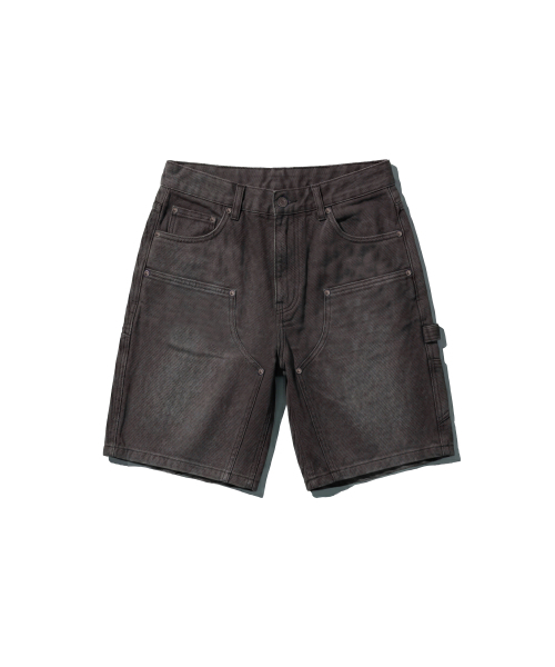 EXTRAORDINARY(エクストラオーディナリー)の「WASHED OXFORD DOUBLE KNEE SHORT BLACK(その他パンツ・メンズ・その他・MEDIUM/LARGE/X-LARGE/XX-LARGE)」の1枚目の写真
