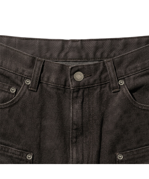 EXTRAORDINARY(エクストラオーディナリー)の「WASHED OXFORD DOUBLE KNEE SHORT BLACK(その他パンツ・メンズ・その他・MEDIUM/LARGE/X-LARGE/XX-LARGE)」の3枚目の写真