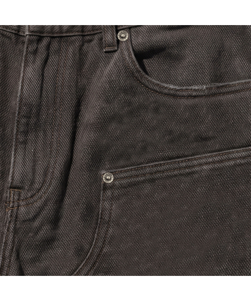 EXTRAORDINARY(エクストラオーディナリー)の「WASHED OXFORD DOUBLE KNEE SHORT BLACK(その他パンツ・メンズ・その他・MEDIUM/LARGE/X-LARGE/XX-LARGE)」の4枚目の写真