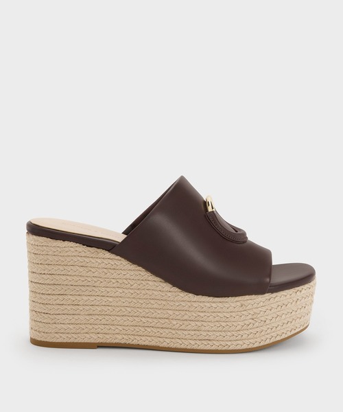 CHARLES & KEITH（チャールズ & キース）の「メタリックアクセント エスパドリーユウェッジ（サンダル・レディース・サンドベージュ/ブラック/マルーン・25cm/24.5cm/23.5cm/23cm/22.5cm/25.5cm）」の11枚目の写真