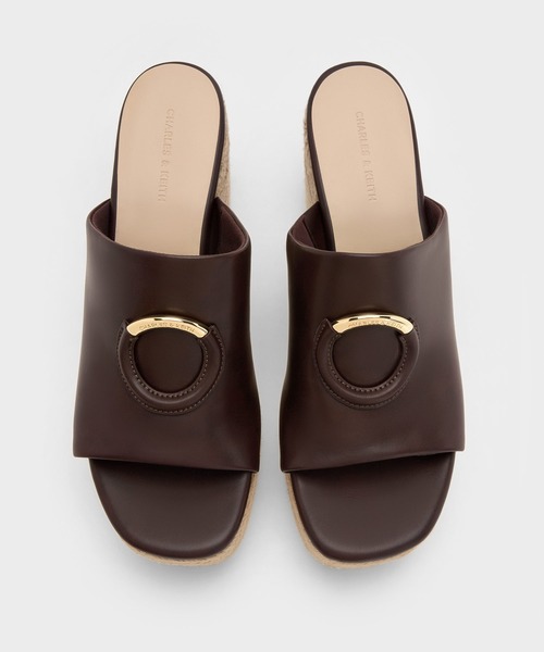 CHARLES & KEITH（チャールズ & キース）の「メタリックアクセント エスパドリーユウェッジ（サンダル・レディース・サンドベージュ/ブラック/マルーン・25cm/24.5cm/23.5cm/23cm/22.5cm/25.5cm）」の15枚目の写真