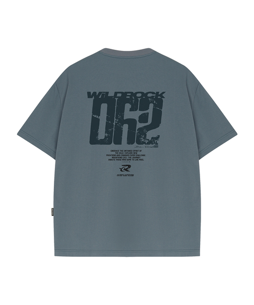 WILDROCK（ワイルドロック）の「WILD 062 クールコットンオーバーサイズ半袖Tシャツ（Tシャツ/カットソー・メンズ・イエロー/ピンク/ホワイト/ブラック/スカイブルー/チャコール/ブルー・SMALL/MEDIUM/LARGE）」の5枚目の写真