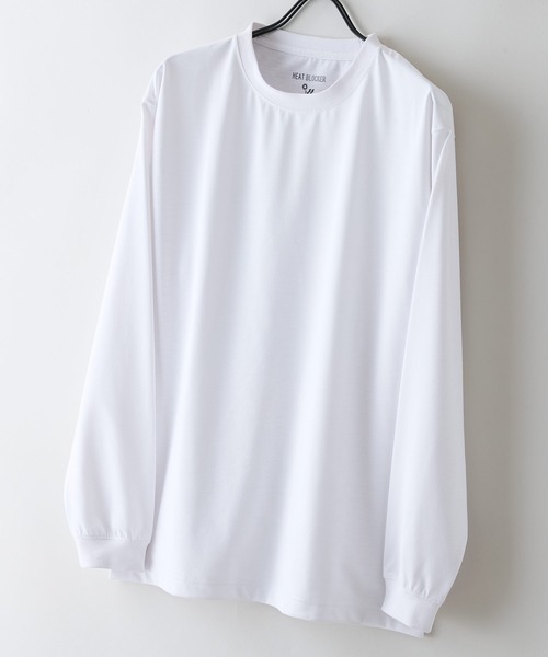 LB/S (エルビーエス)の「【HEAT BLOCKER/ヒートブロッカー】【まるで着る日傘!遮熱&UVカット】コットンライク クルーネックロンT 吸水速乾 アンチピリング イージーケア ユニセックス(Tシャツ/カットソー・メンズ・チャコールグレー/ブラック/ネイビー/ホワイト・MEDIUM/X-LARGE/LARGE)」の2枚目の写真