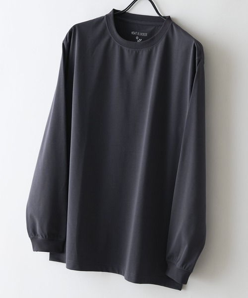 LB/S (エルビーエス)の「【HEAT BLOCKER/ヒートブロッカー】【まるで着る日傘!遮熱&UVカット】コットンライク クルーネックロンT 吸水速乾 アンチピリング イージーケア ユニセックス(Tシャツ/カットソー・メンズ・チャコールグレー/ブラック/ネイビー/ホワイト・MEDIUM/X-LARGE/LARGE)」の1枚目の写真