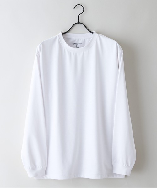 LB/S (エルビーエス)の「【HEAT BLOCKER/ヒートブロッカー】【まるで着る日傘!遮熱&UVカット】コットンライク クルーネックロンT 吸水速乾 アンチピリング イージーケア ユニセックス(Tシャツ/カットソー・メンズ・チャコールグレー/ブラック/ネイビー/ホワイト・MEDIUM/X-LARGE/LARGE)」の5枚目の写真