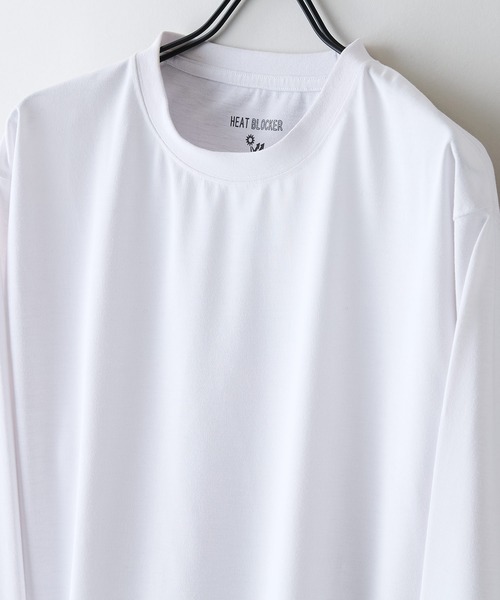 LB/S (エルビーエス)の「【HEAT BLOCKER/ヒートブロッカー】【まるで着る日傘!遮熱&UVカット】コットンライク クルーネックロンT 吸水速乾 アンチピリング イージーケア ユニセックス(Tシャツ/カットソー・メンズ・チャコールグレー/ブラック/ネイビー/ホワイト・MEDIUM/X-LARGE/LARGE)」の6枚目の写真