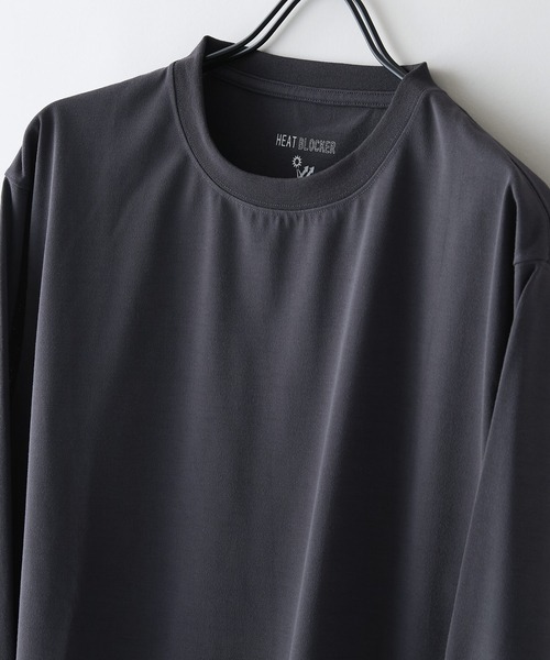 LB/S (エルビーエス)の「【HEAT BLOCKER/ヒートブロッカー】【まるで着る日傘!遮熱&UVカット】コットンライク クルーネックロンT 吸水速乾 アンチピリング イージーケア ユニセックス(Tシャツ/カットソー・メンズ・チャコールグレー/ブラック/ネイビー/ホワイト・MEDIUM/X-LARGE/LARGE)」の14枚目の写真