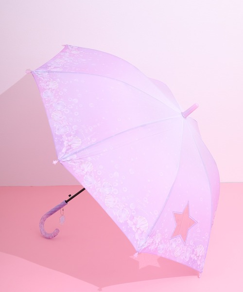 キッズ ミルキーマリン ビニール雨傘 長傘 晴雨兼用 UVカット90