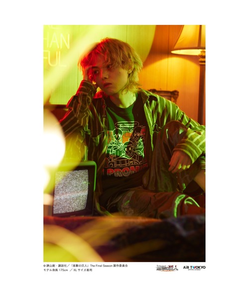 AIR TWOKYO(エアトゥーキョー)の「「進撃の巨人」 The Final SeasonタイポグラフィTシャツ5(頼んだよ、オニャンコポン)(Tシャツ/カットソー・レディース・グレー系その他・X-LARGE/LARGE/MEDIUM/SMALL/XX-LARGE)」の2枚目の写真