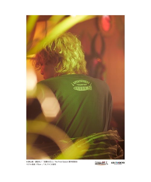 AIR TWOKYO(エアトゥーキョー)の「「進撃の巨人」 The Final SeasonタイポグラフィTシャツ5(頼んだよ、オニャンコポン)(Tシャツ/カットソー・レディース・グレー系その他・X-LARGE/LARGE/MEDIUM/SMALL/XX-LARGE)」の3枚目の写真