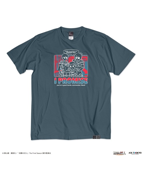 AIR TWOKYO(エアトゥーキョー)の「「進撃の巨人」 The Final SeasonタイポグラフィTシャツ5(頼んだよ、オニャンコポン)(Tシャツ/カットソー・レディース・グレー系その他・X-LARGE/LARGE/MEDIUM/SMALL/XX-LARGE)」の4枚目の写真
