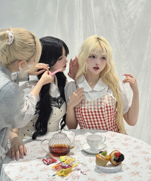 Lovilyn(ラヴィリン)の「バリエシャーリングキャミワンピース(ワンピース・レディース・ホワイト/レッド・FREE)」の12枚目の写真
