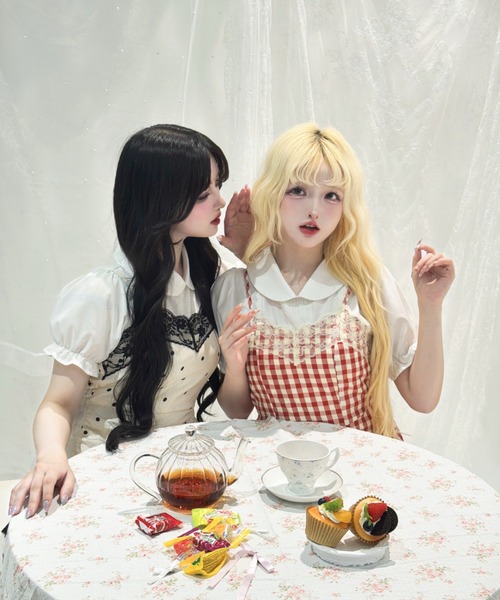Lovilyn(ラヴィリン)の「バリエシャーリングキャミワンピース(ワンピース・レディース・ホワイト/レッド・FREE)」の13枚目の写真