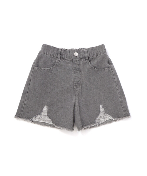 ZIDDY(ジディ)の「【接触冷感】ダメージショートパンツ(130~160cm)(デニムパンツ・キッズ・ブラック/ブルー・140cm/150cm/FREE/130cm)」の9枚目の写真